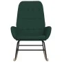 Silla mecedora de tela verde oscuro de , Mecedoras - Ref: Foro24-341258, Precio: 123,66 €, Descuento: %