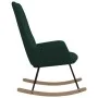Silla mecedora de tela verde oscuro de , Mecedoras - Ref: Foro24-341258, Precio: 123,66 €, Descuento: %