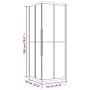 Cabina de ducha ESG esmerilado negro 70x70x180 cm de , Puertas de ducha - Ref: Foro24-151855, Precio: 245,92 €, Descuento: %