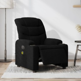 Sillón reclinable de masaje eléctrico tela negro en Sillones | Comprar online en Foru.es
