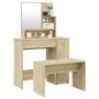Juego de tocador color roble Sonoma 86,5x35x136 cm de , Tocadores para dormitorios - Ref: Foro24-3114149, Precio: 114,82 €, D...