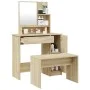 Juego de tocador color roble Sonoma 86,5x35x136 cm de , Tocadores para dormitorios - Ref: Foro24-3114149, Precio: 114,82 €, D...