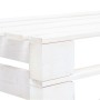 Banco de palés para jardín madera blanco de , Bancos de jardín - Ref: Foro24-45759, Precio: 96,36 €, Descuento: %