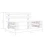 Banco de palés para jardín madera blanco de , Bancos de jardín - Ref: Foro24-45759, Precio: 82,76 €, Descuento: %
