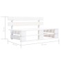 Banco de palés para jardín madera blanco de , Bancos de jardín - Ref: Foro24-45759, Precio: 96,36 €, Descuento: %