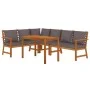 Juego comedor jardín y cojines 5 piezas madera maciza de acacia de , Conjuntos de jardín - Ref: Foro24-3154967, Precio: 645,1...
