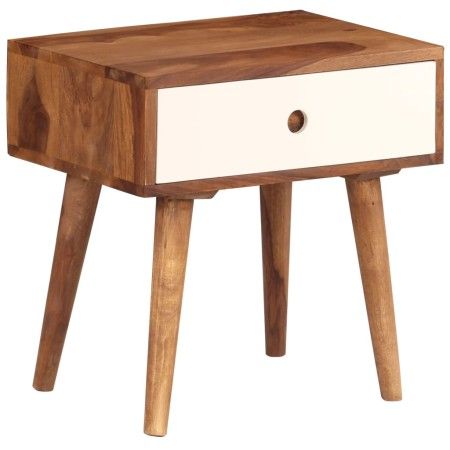 Mesita de noche de madera maciza de sheesham 45x30x45 cm de vidaXL, Mesitas de noche - Ref: Foro24-246263, Precio: 92,79 €, D...