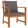 Juego comedor de jardín 4 pzas con cojines madera maciza acacia de , Conjuntos de jardín - Ref: Foro24-3154979, Precio: 478,8...