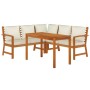 Juego comedor de jardín 4 pzas con cojines madera maciza acacia de , Conjuntos de jardín - Ref: Foro24-3154962, Precio: 578,8...