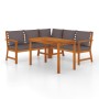 Juego comedor de jardín 4 pzas con cojines madera maciza acacia de , Conjuntos de jardín - Ref: Foro24-3154963, Precio: 574,4...