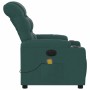 Sillón reclinable de masaje eléctrico tela verde oscuro en Sillones | Comprar online en Foru.es