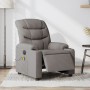Sillón reclinable de masaje eléctrico tela gris taupe en Sillones | Comprar online en Foru.es