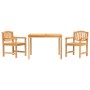 Juego de comedor para jardín 3 pzas madera maciza de teca de , Conjuntos de jardín - Ref: Foro24-3157925, Precio: 470,01 €, D...