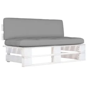 Central pallet sofa for garden white impregnated pine wood by , Modular outdoor sofas - Ref: Foro24-3066495, Price: 129,37 €,...
