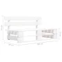 Central sofa made of white impregnated pine wood garden pallets by , Modular outdoor sofas - Ref: Foro24-3066497, Price: 124,...