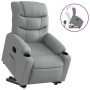 Sillón reclinable elevable de tela gris claro en Sillones | Comprar online en Foru.es