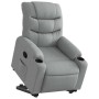 Sillón reclinable elevable de tela gris claro en Sillones | Comprar online en Foru.es