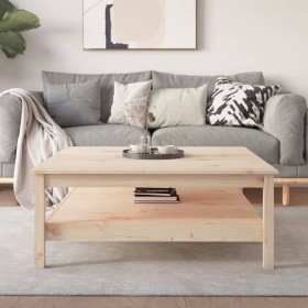 Mesa de centro de madera maciza de pino 100x100x40 cm de , Mesas de centro - Ref: Foro24-814294, Precio: 112,92 €, Descuento: %