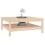 Mesa de centro de madera maciza de pino 100x100x40 cm de , Mesas de centro - Ref: Foro24-814294, Precio: 109,46 €, Descuento: %