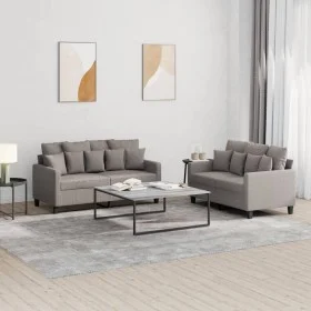 Juego de sofás con cojines 2 piezas tela gris taupe de , Sofás - Ref: Foro24-3201655, Precio: 418,56 €, Descuento: %