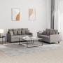 Juego de sofás con cojines 2 piezas tela gris taupe de , Sofás - Ref: Foro24-3201655, Precio: 425,71 €, Descuento: %