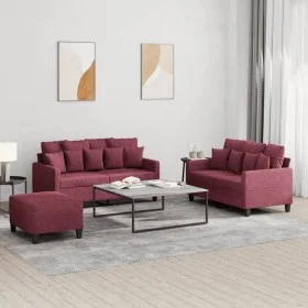 Sofagarnitur mit Kissen 3-teilig aus rotem Stoff von , Sofas - Ref: Foro24-3201662, Preis: 407,17 €, Rabatt: %