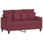 Juego de sofás con cojines 3 piezas tela rojo tinto de , Sofás - Ref: Foro24-3201662, Precio: 412,43 €, Descuento: %