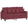 Juego de sofás con cojines 3 piezas tela rojo tinto de , Sofás - Ref: Foro24-3201662, Precio: 412,43 €, Descuento: %