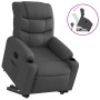 Sillón reclinable elevable de tela gris oscuro en Sillones | Comprar online en Foru.es