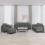 Sofa set with cushions 4 pieces dark gray fabric by , Sofas - Ref: Foro24-3201641, Price: 643,50 €, Discount: %
