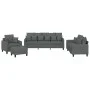 Juego de sofás con cojines 4 piezas tela gris oscuro de , Sofás - Ref: Foro24-3201641, Precio: 643,50 €, Descuento: %