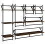 Estantes pared con barras 6 pzas madera ingeniería marrón roble de , Estantes y estanterías - Ref: Foro24-836272, Precio: 72,...