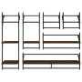 Estantes pared con barras 6 pzas madera ingeniería marrón roble de , Estantes y estanterías - Ref: Foro24-836272, Precio: 72,...