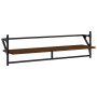 Estantes pared con barras 6 pzas madera ingeniería marrón roble de , Estantes y estanterías - Ref: Foro24-836272, Precio: 72,...