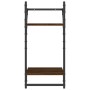 Estantes pared con barras 6 pzas madera ingeniería marrón roble de , Estantes y estanterías - Ref: Foro24-836272, Precio: 72,...