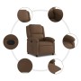 Sillón reclinable de tela marrón de , Sillones - Ref: Foro24-371755, Precio: 205,16 €, Descuento: %
