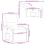 Sillón reclinable de tela marrón de , Sillones - Ref: Foro24-371755, Precio: 205,16 €, Descuento: %