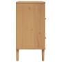 Aparador SENJA aspecto de ratán madera pino marrón 80x40x80 cm de , Aparadores - Ref: Foro24-358019, Precio: 94,53 €, Descuen...