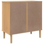 Aparador SENJA aspecto de ratán madera pino marrón 80x40x80 cm de , Aparadores - Ref: Foro24-358019, Precio: 94,53 €, Descuen...