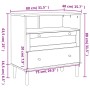 Aparador SENJA aspecto de ratán madera pino marrón 80x40x80 cm de , Aparadores - Ref: Foro24-358019, Precio: 94,53 €, Descuen...