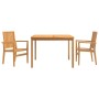 Juego de comedor para jardín 3 pzas madera maciza de teca de , Conjuntos de jardín - Ref: Foro24-3157911, Precio: 540,11 €, D...