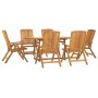 Juego de comedor de jardín 7 piezas madera maciza de teca de , Conjuntos de jardín - Ref: Foro24-3154919, Precio: 1,00 €, Des...