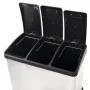 Cubo de reciclaje y basura con pedal acero inoxidable 24 L de vidaXL, Cubos de la basura y papeleras - Ref: Foro24-50601, Pre...