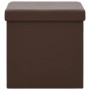 Taburete con almacenaje plegable marrón PVC de , Taburetes y sillas plegables - Ref: Foro24-338781, Precio: 25,59 €, Descuent...