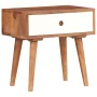 Mesita de noche de madera maciza de sheesham 45x30x45 cm de vidaXL, Mesitas de noche - Ref: Foro24-246263, Precio: 92,79 €, D...