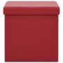Taburete con almacenaje plegable rojo vino tinto PVC de , Taburetes y sillas plegables - Ref: Foro24-338783, Precio: 25,77 €,...