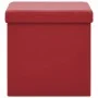 Taburete con almacenaje plegable rojo vino tinto PVC de , Taburetes y sillas plegables - Ref: Foro24-338783, Precio: 25,26 €,...