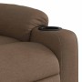 Sillón reclinable elevable de tela marrón en Sillones | Comprar online en Foru.es