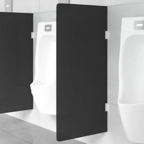 Schwarze Wand-Urinal-Sichtschutzwand aus gehärtetem Glas, 90 x 40 cm von , Urinale - Ref: Foro24-154402, Preis: 50,30 €, Raba...