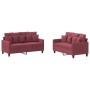 Juego de sofás con cojines 2 piezas tela rojo tinto de , Sofás - Ref: Foro24-3201654, Precio: 359,16 €, Descuento: %